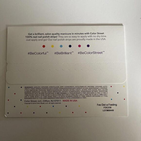 NWT "I'VE DOT A FEELING" Color Street Nail Strips Mint & Black Dots RETIRED HTF - Picture 3 of 4